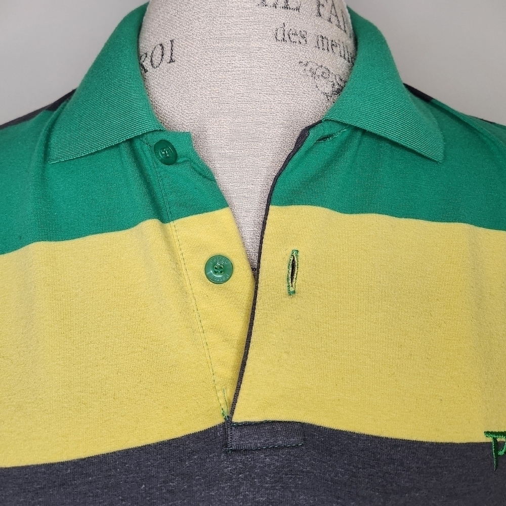 Mens Vintage Stripe Polo Shirt